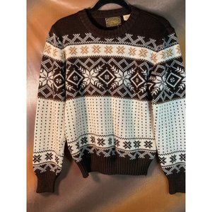 1970’s vintage S brown sweater by Sweater Emporium 38” chest. Box‎ Q